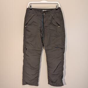 Eddie Bauer Womens Convertible Hiking Pants Dark Green - Size 4